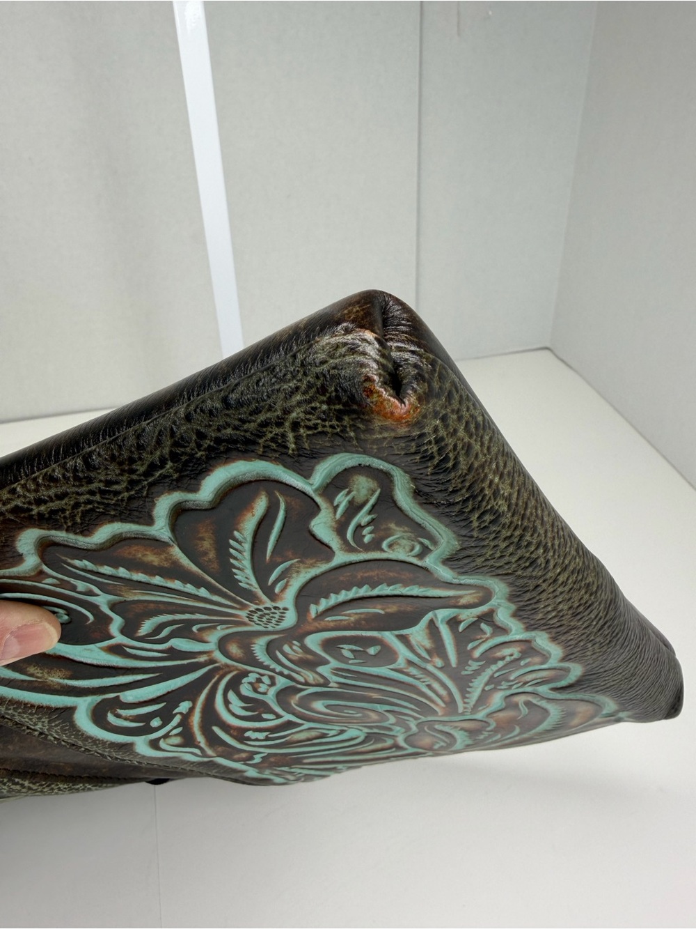 Patricia Nash Granada Crossbody Bag in Tooled Turquoise - Picture 14 of 14